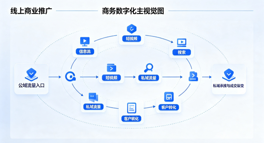 弥勒县线上商业推广怎么做？全域流量闭环搭建与低成本转化实战指南